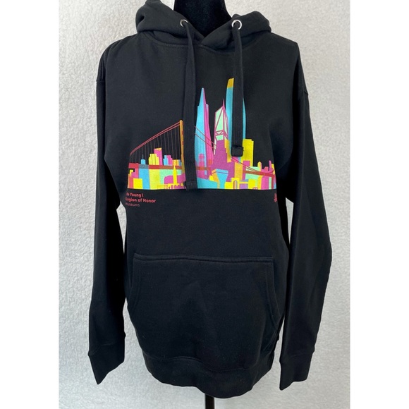 FAMSF • De Young & Legion of Honor Museums SF Skyline Black Pullover Hoodie - Picture 11 of 11